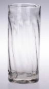Wasserglas Farbloses Glas. Optisch gerippt formgeblasen. Zylindrischer Korpus. Geätzter