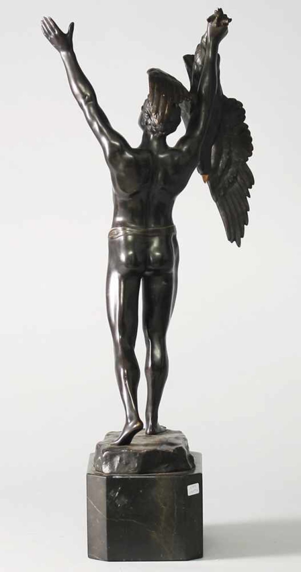 Schmidt-Felling, Julius Paul (Deutscher Bildhauer, 1835 - 1920) Bronze, patiniert. Auf oktogonalem - Bild 8 aus 9
