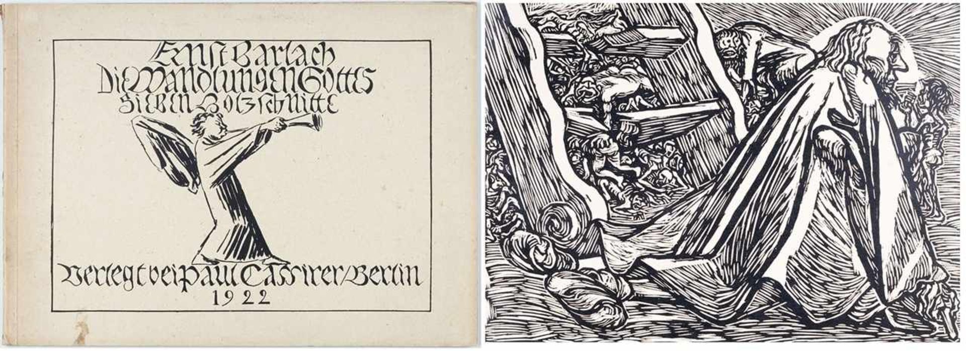 Barlach, Ernst (1870 Wedel - 1938 Rostock) Holzschnitt. 7 Bl. "Die Wandlungen Gottes". Verlegt bei