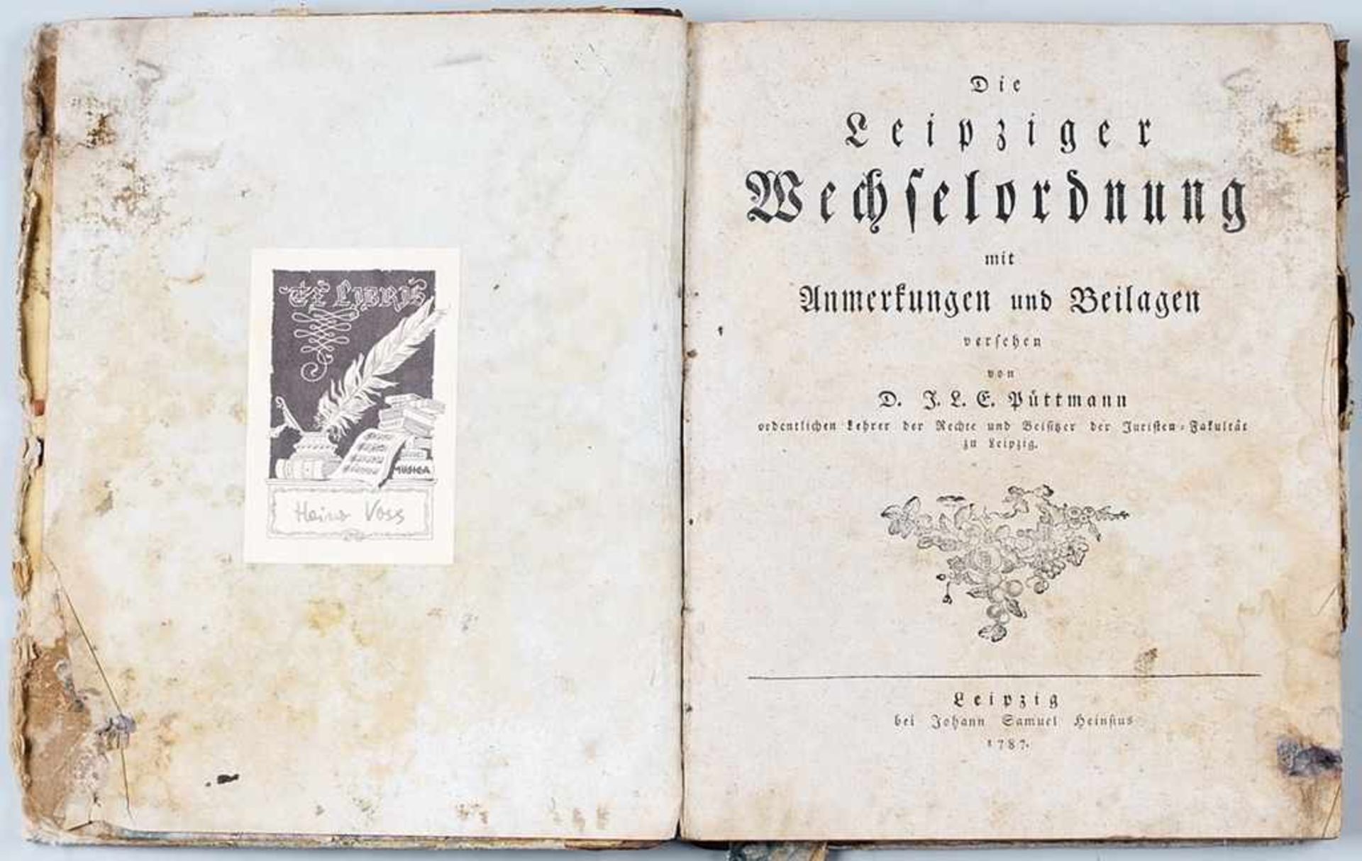 "Die Leipziger Wechselordnung" von Josias Ludwig Ernst Püttmann. Verlegt bei J. S. Heinsius, Leipzig