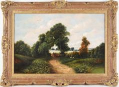 Smythe, Edward Robert (Englischer Maler, 1810 - 1899, war tätig in Ipswich) Öl/Lwd. Sommerliche