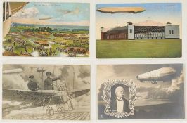 Konvolut Postkarten Zeppelin8-tlg. Versch. Motive, teilw. koloriert, zum Thema Zeppelin, u.a.