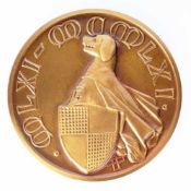 Hohenzollern-MedailleSchwere Bronzemedaille. Avers Aufschrift "900 Jahre Haus Hohenzollern".