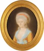 Unbekannt(Deutscher Maler, 2. H. 18. Jh.) Pastell/ Pergament. Porträt einer jungen Dame.