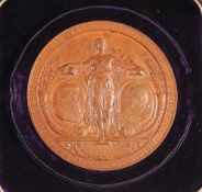 Medaille auf das 500. Stiftungsfest der Universität Heidelberg 1886Bronze, rotbraun patiniert. Recto