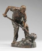 Richer, Paul Marie Louis Pierre(1849 Chartres - 1933 Paris) Bronze, patiniert. Auf unregelmäßiger