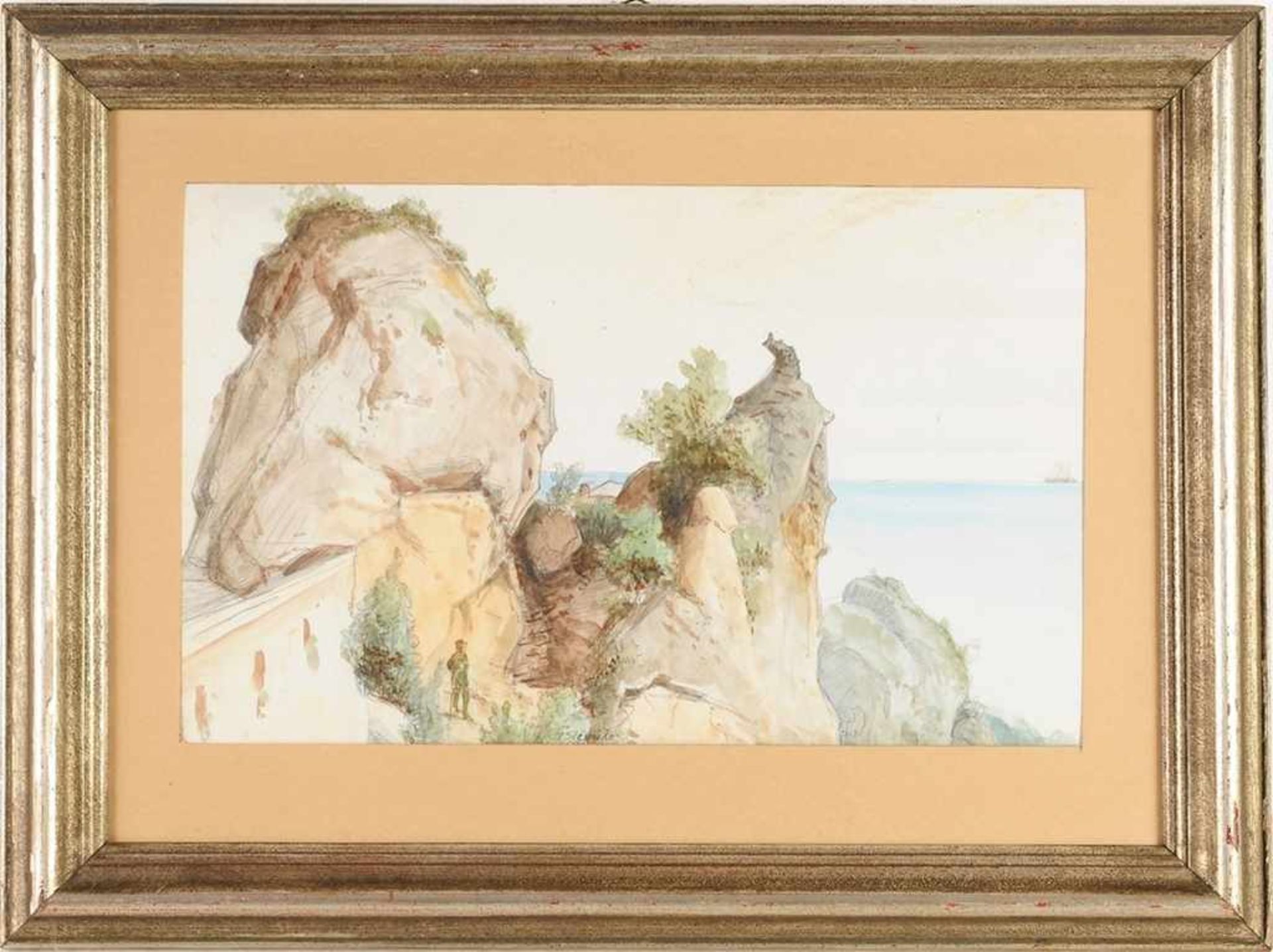 Steinike, Heinrich(1825 Bollinghausen/Leer - 1909 Düsseldorf) Aquarell über Blei/Papier, auf