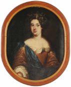 Unbekannt(Deutscher Maler, 18. Jh.) Öl/Lwd. Ovale Form. Porträt d. Anna Maria Ursula, Freifräulein