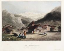 Daumerlang, Christian Leonhard(1812 Wöhrd - 1851 Nürnberg) Kolorierter Stahlstich. "Der Himmalajah