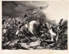 Jazet, Jean-Pierre Marie(Paris 1788 - 1871) Lithographie, "Napoleon a Waterloo". Nach einem