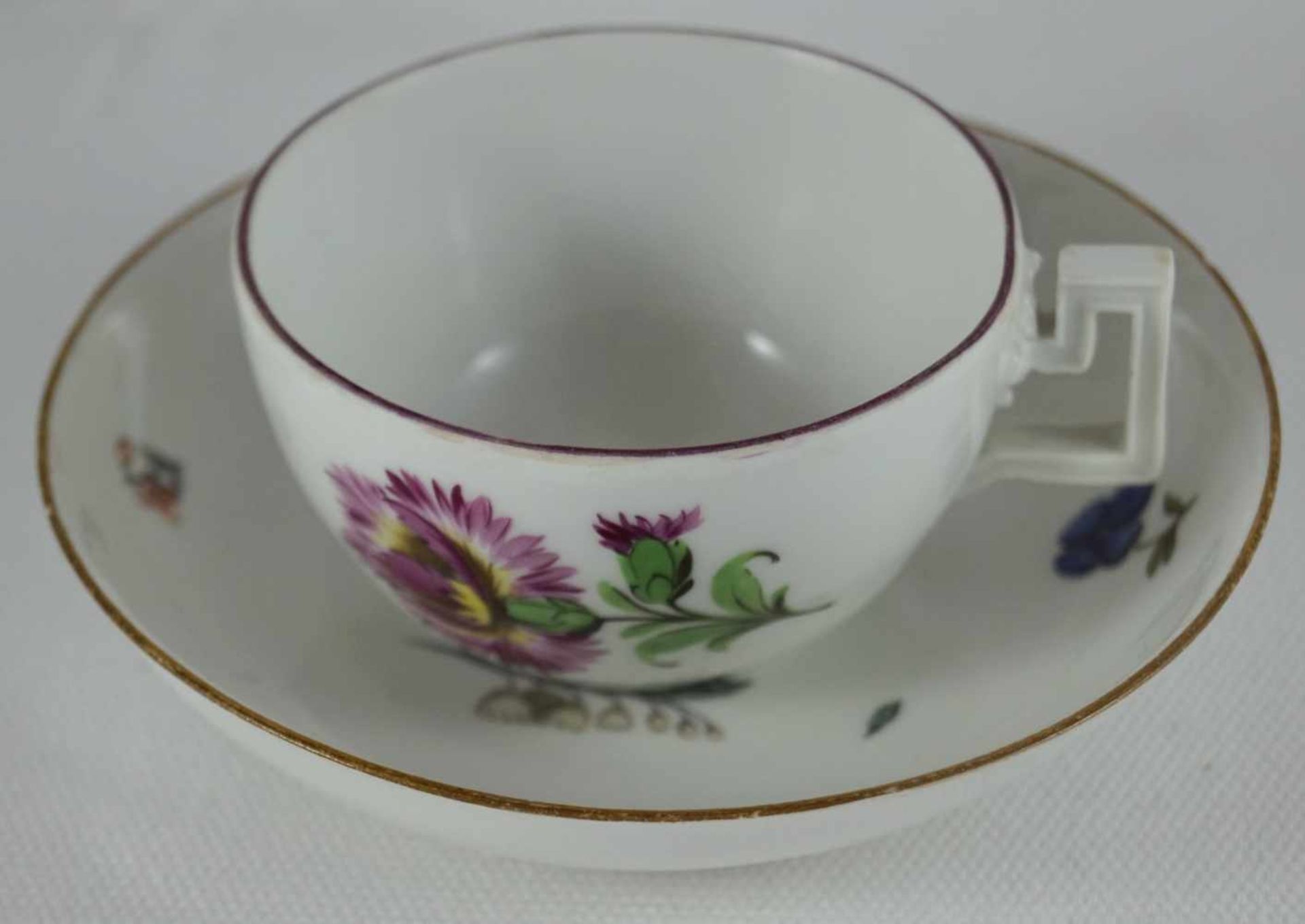 Meissen Teetasse Teetasse, Meissen, Schwertermarke Marcolini-Zeit 1. Wahl, mit klassizistischem