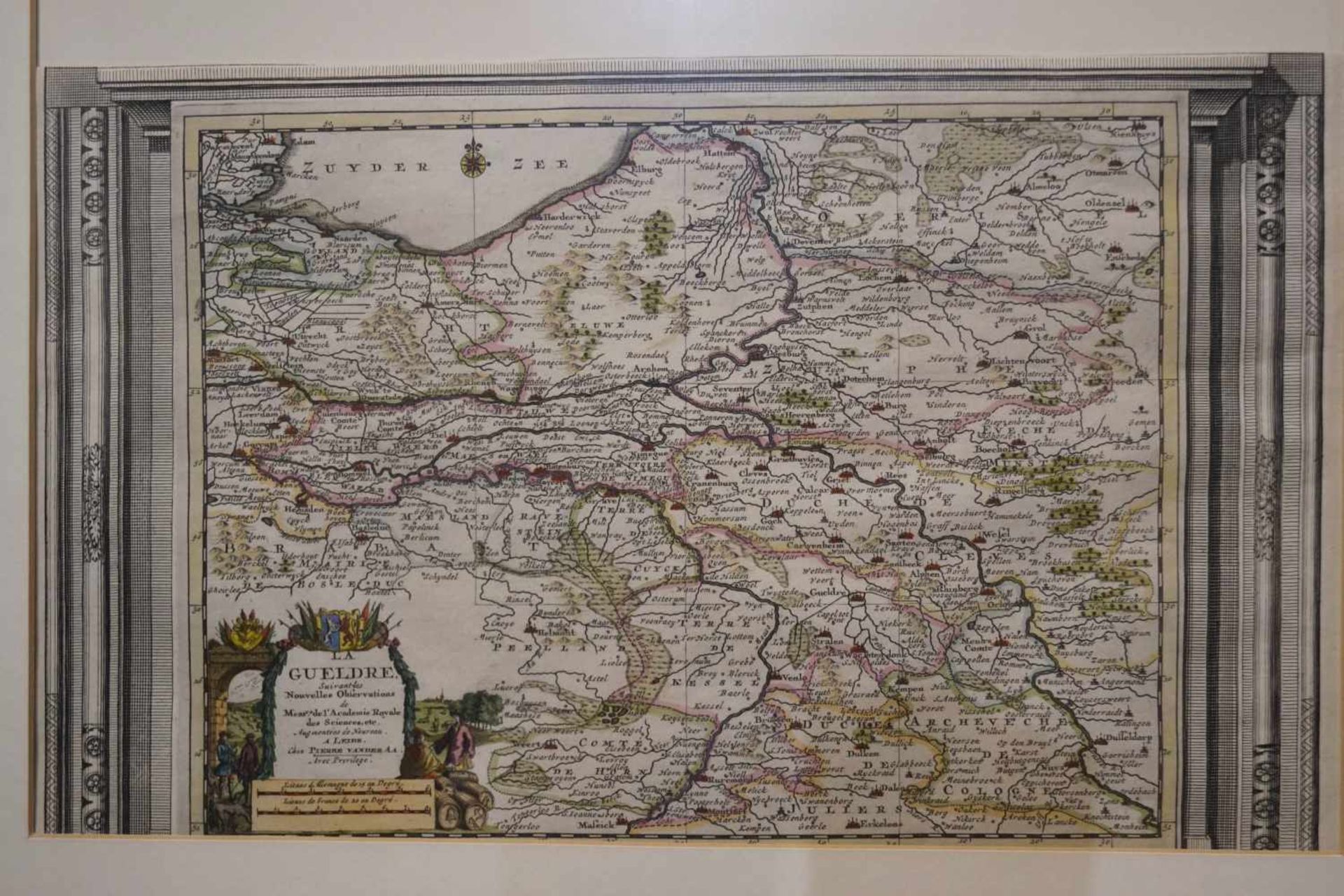 Historische Landkarten Historische Landkarten von Westfalen und Gelderland, Niederlande, gerahmt, - Bild 4 aus 4