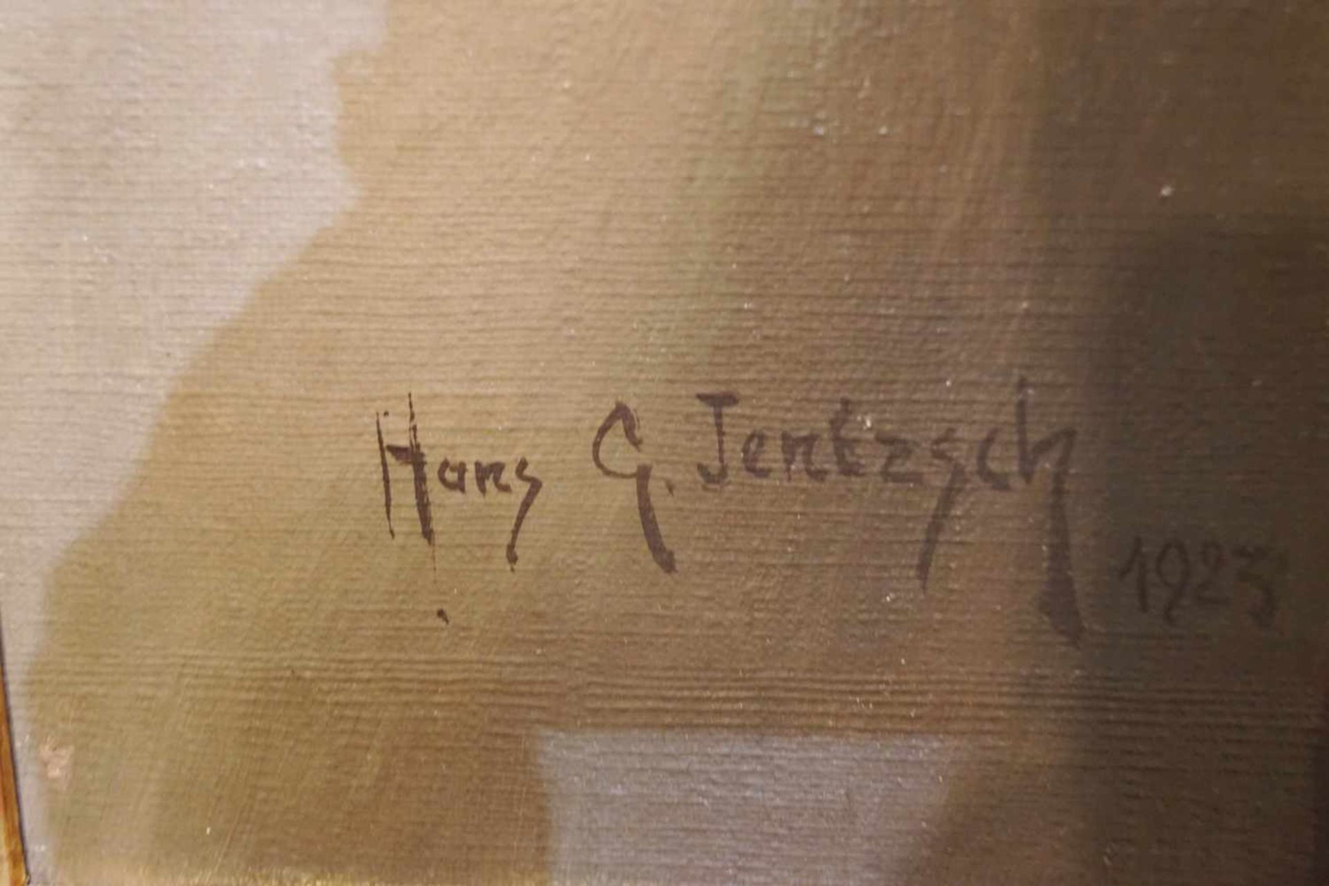 Das Duett „Das Duett“ Hans Gabriel Jentzsch (1862-1930), Öl/Lwd. signiert und datiert, 76 x 95 cm, - Bild 2 aus 2