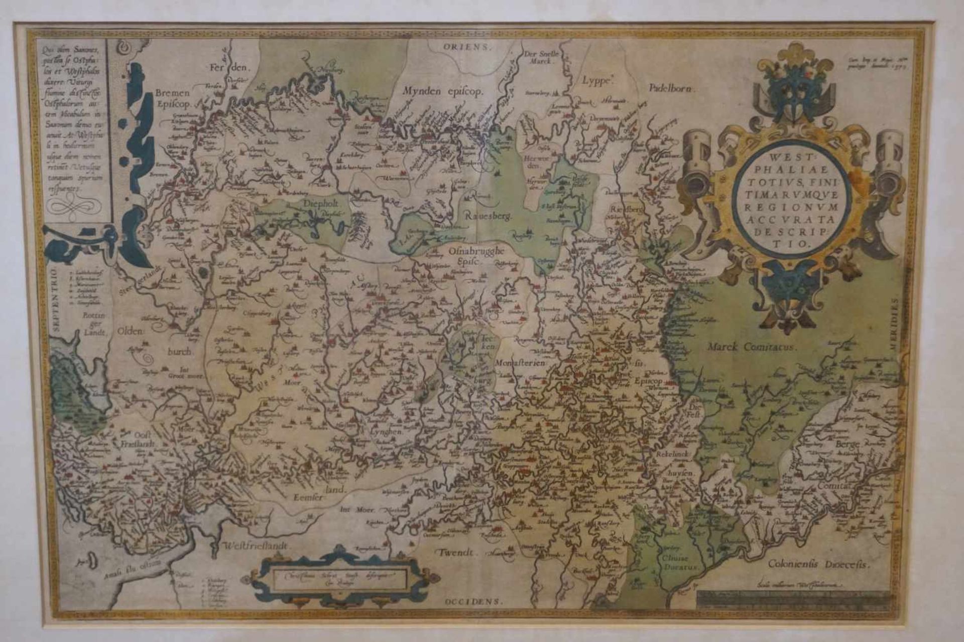 Historische Landkarten Historische Landkarten von Westfalen und Gelderland, Niederlande, gerahmt, - Bild 3 aus 4