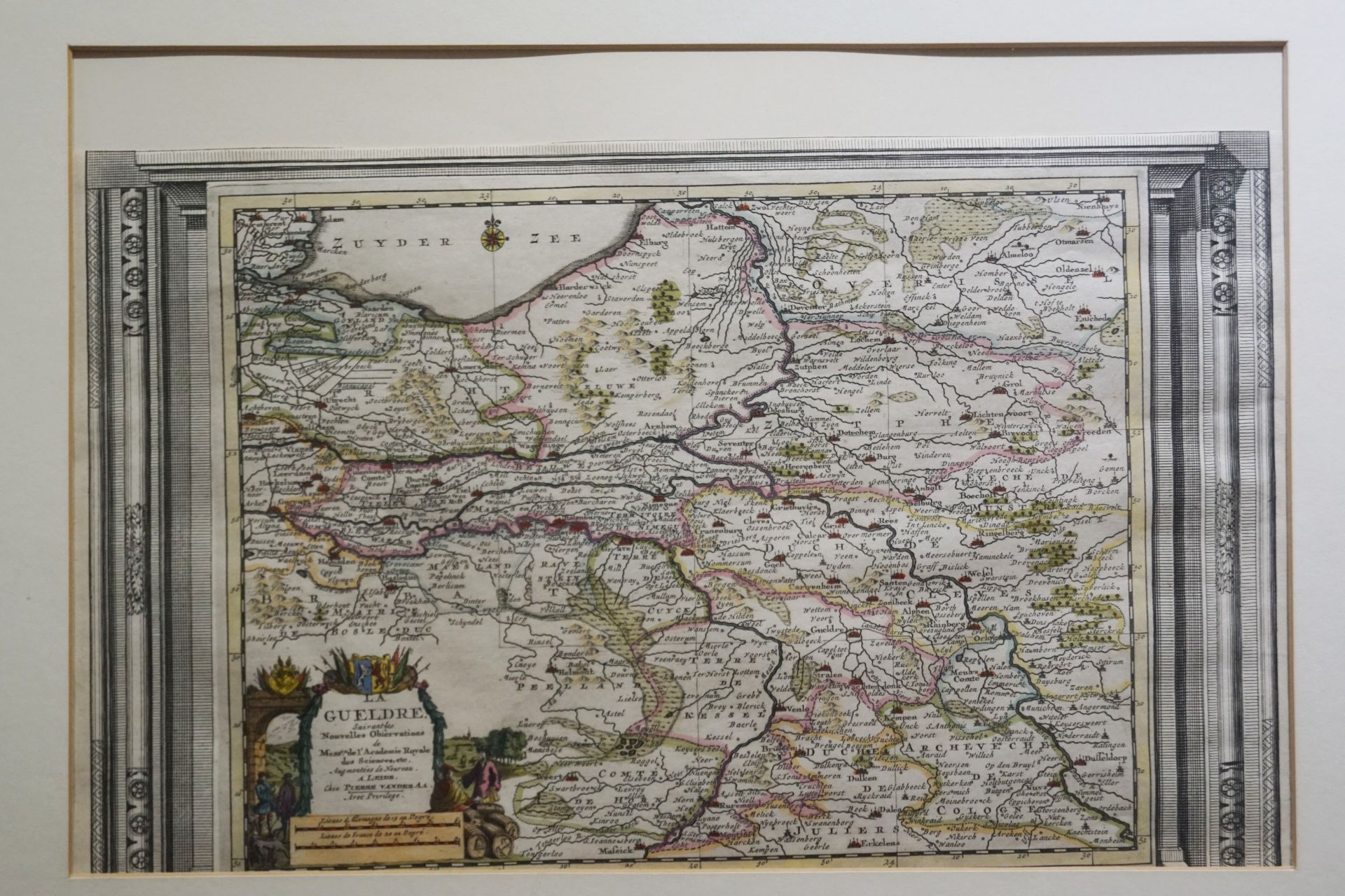 Historische Landkarten v. Westfalen u. Gelderland Niederlande, gerahmt, Maße der Karte von - Image 2 of 2
