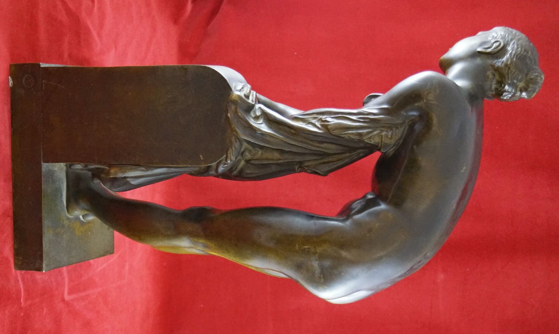 Jeune Fille à la Fontaine Bronzeskulptur, Pierre Alexandre Schoenewerk (1820 - 1885), patiniert, - Bild 4 aus 6