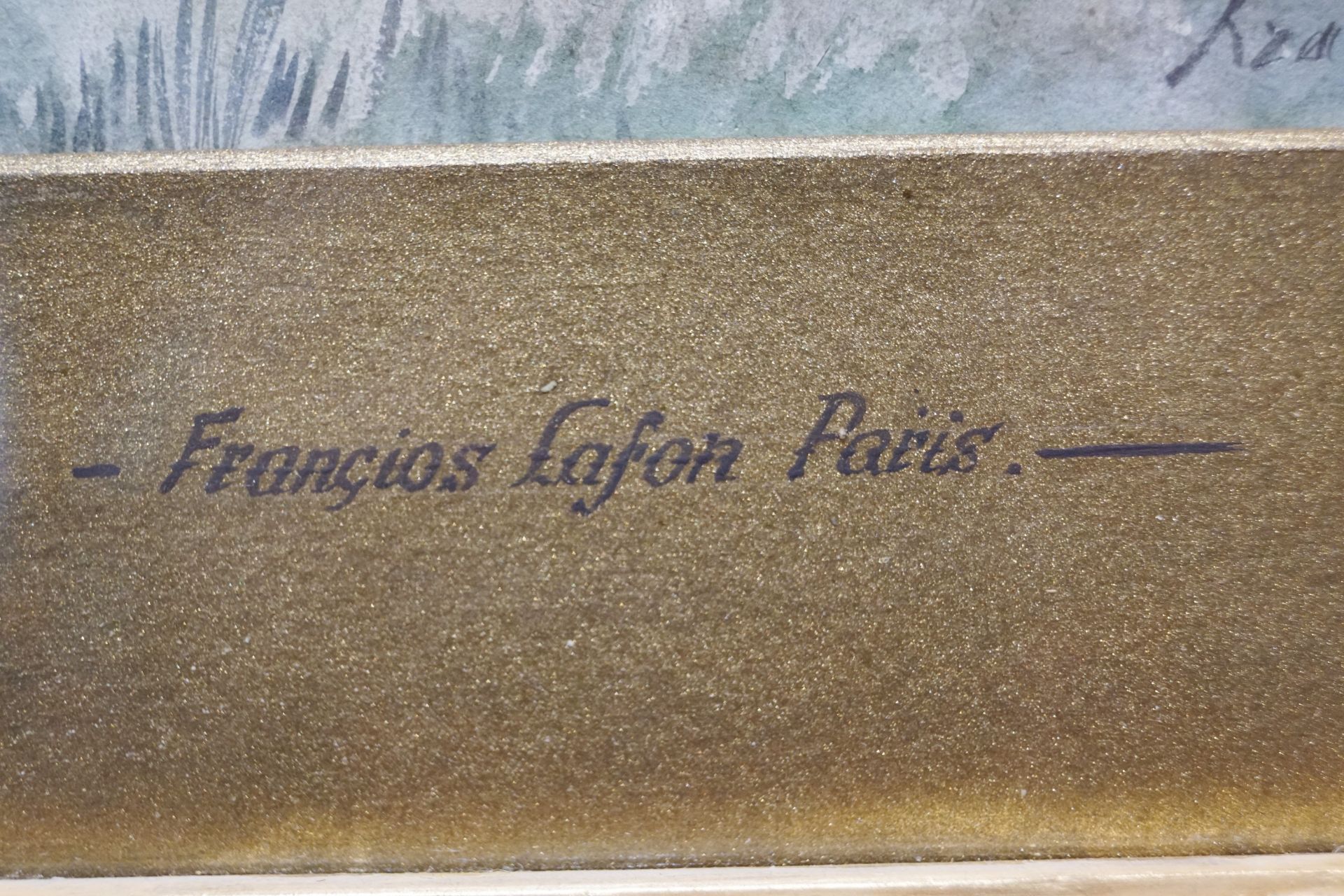 Magd mit Korb in der Natur Francois Lafon (1846-1920), Mischtechnik auf Platte, unter Glas - Bild 2 aus 4