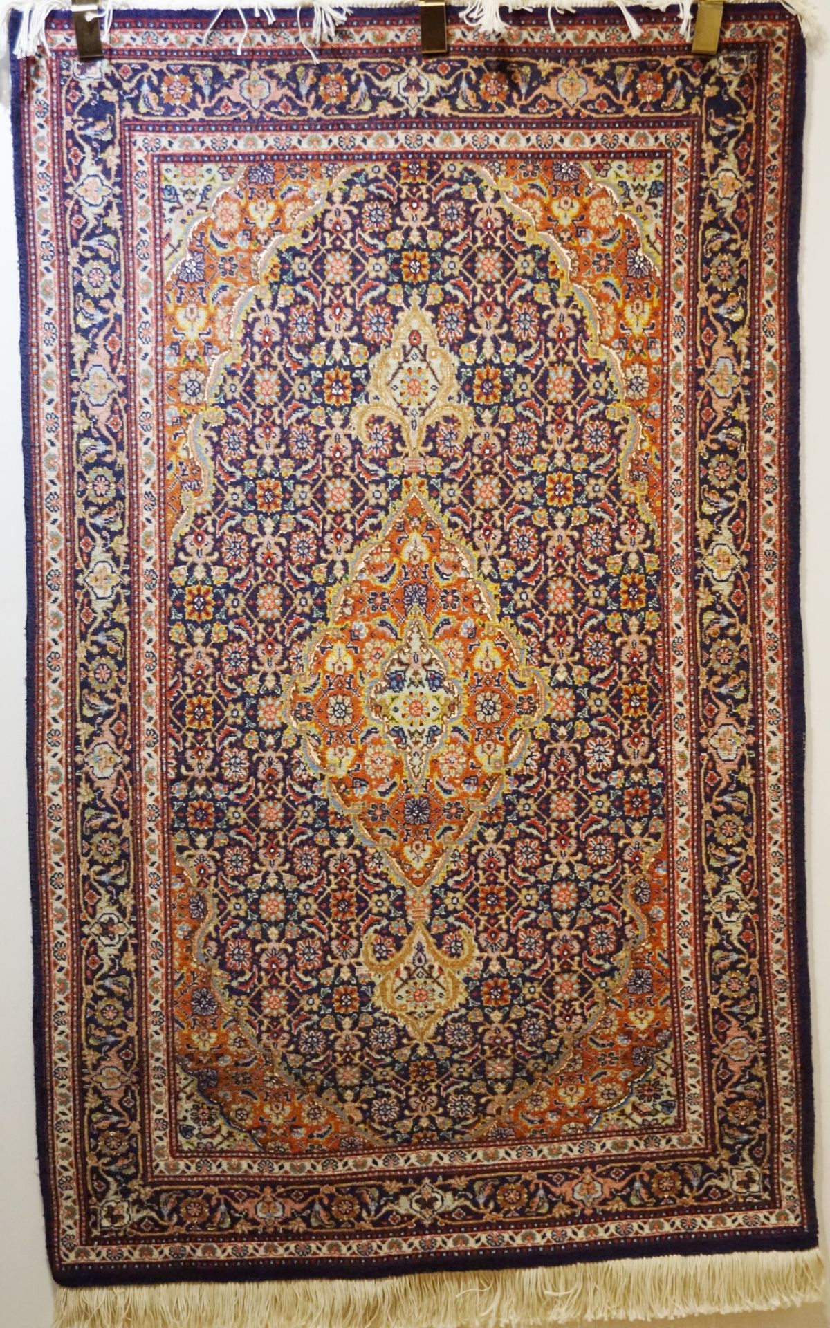 Täbriz Persien, mit Seide, 1,65 m x 0,95 m, in gutem Zustand