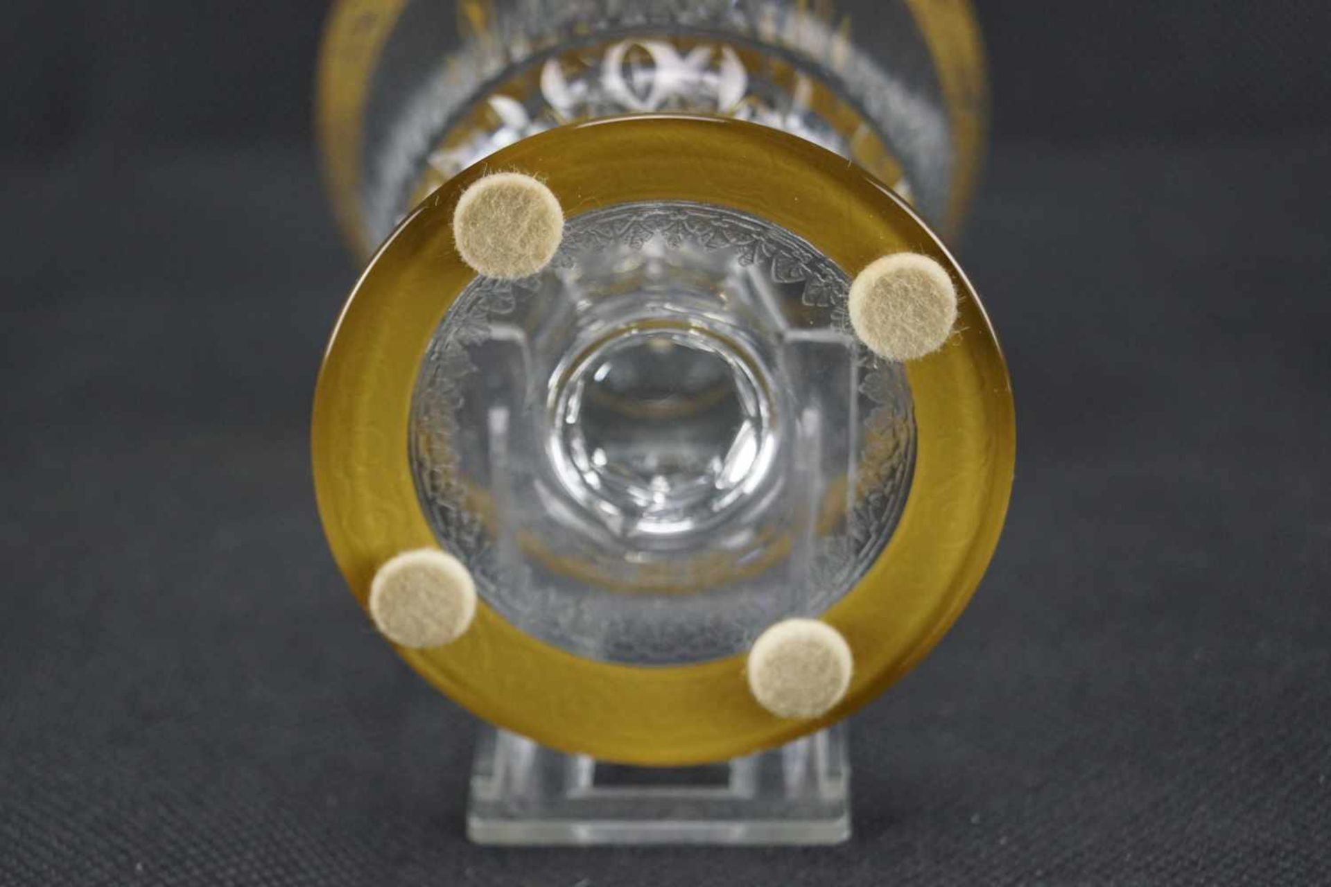 Dekantierkaraffe, Saint Louis Serie Thistle Gold, Höhe 27 cm, minimaler Goldabrieb, ansonsten - Image 3 of 3