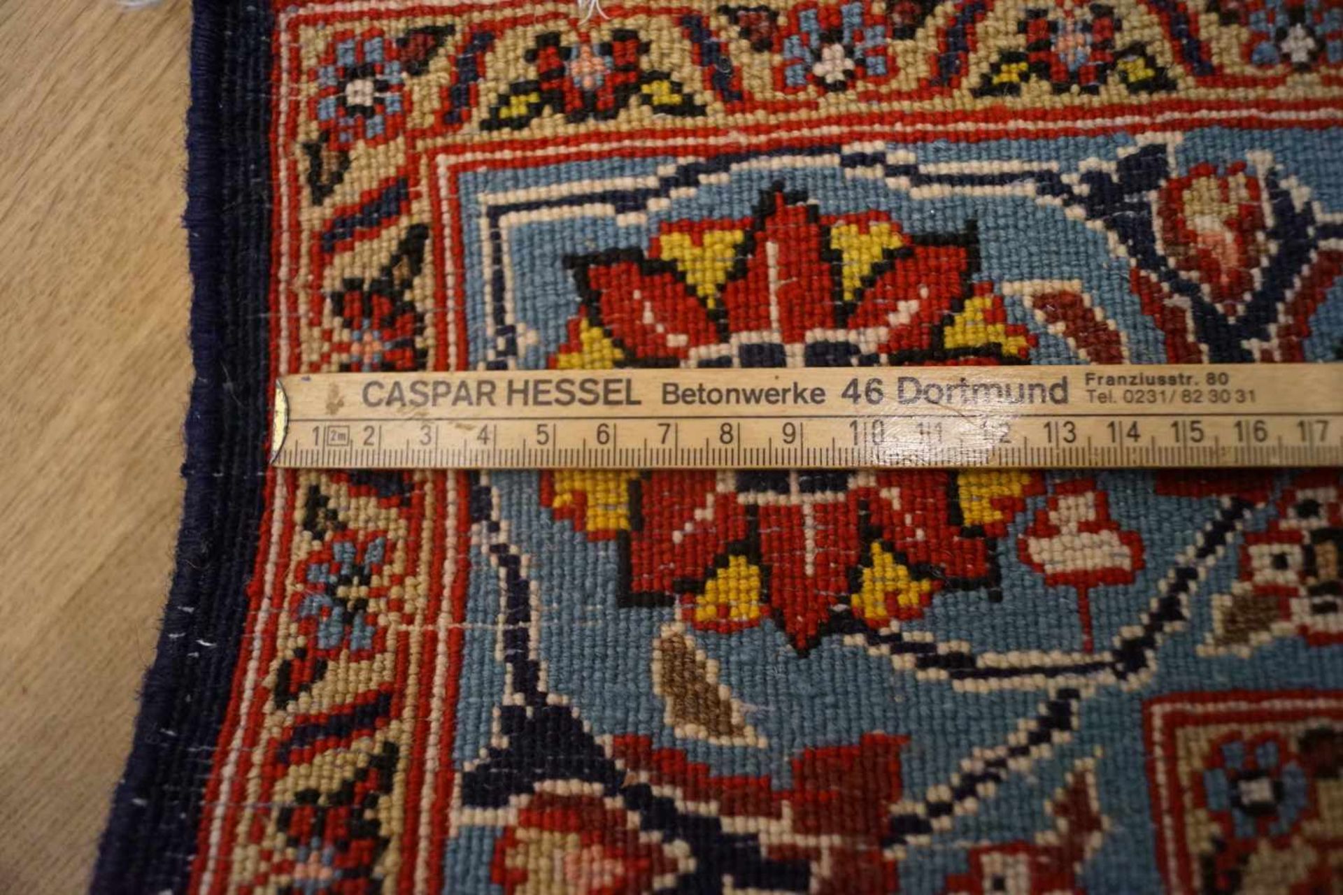 Ghom Persien, Korkwolle, Länge 1,55m x Breite 1,05m, in einem sehr guten Zustand - Bild 2 aus 2