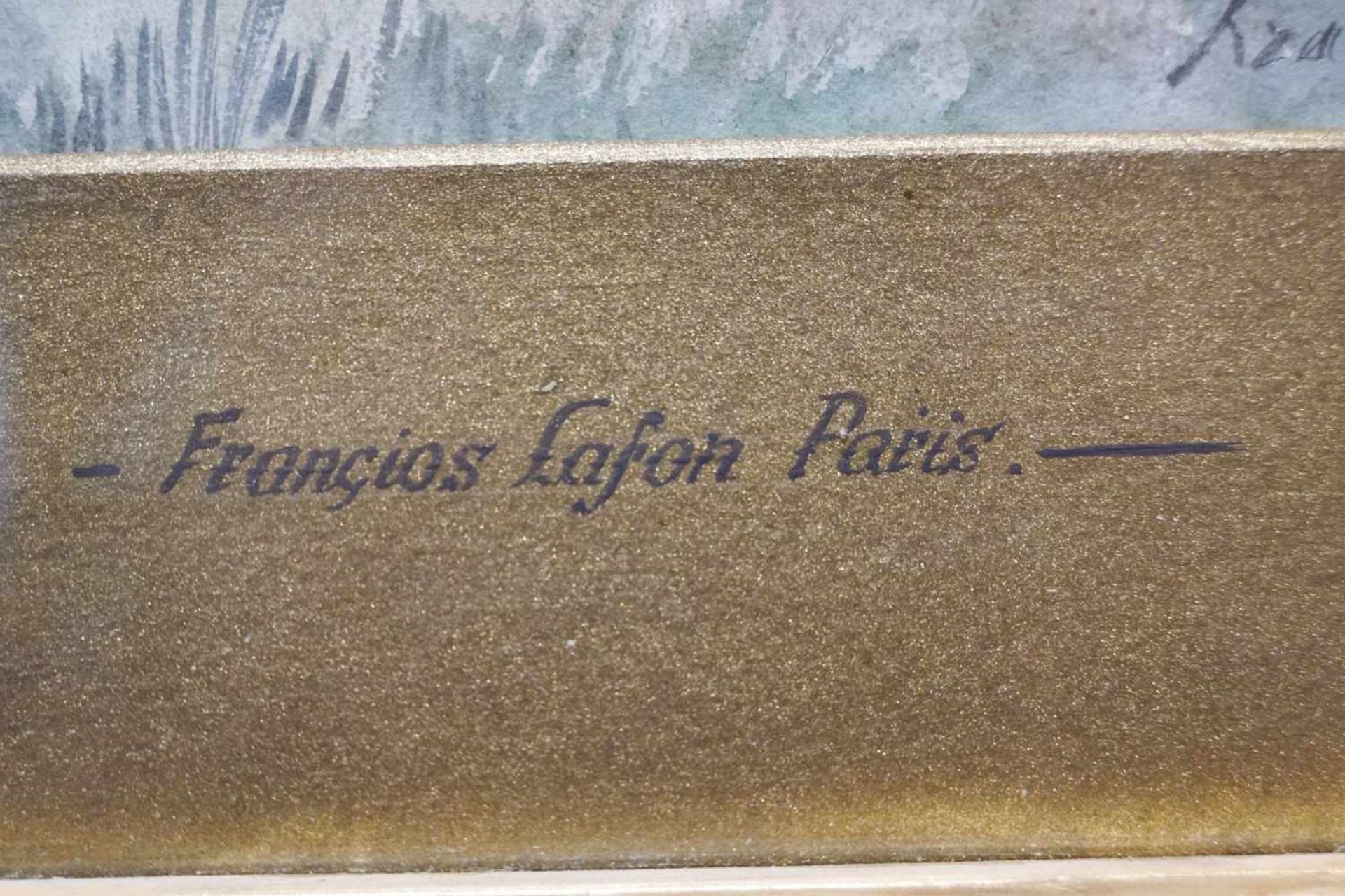 Magd mit Korb in der Natur Francois Lafon (1846-1920), Mischtechnik auf Platte, unter Glas - Image 3 of 4