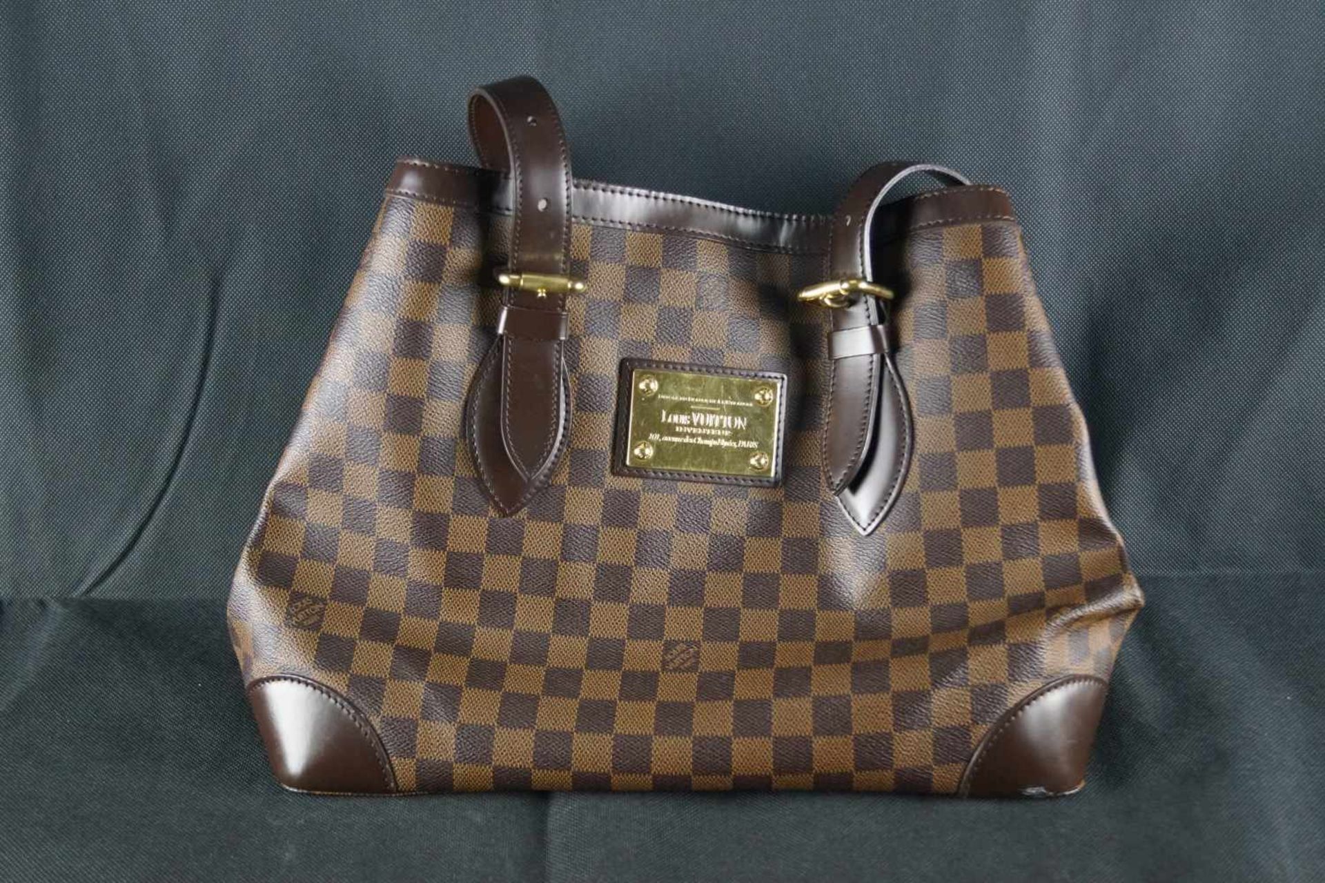 Louis Vuitton Handtasche Damier Hampstead PM, Höhe ca. 22 cm x Breite ca. 34 cm, Date Code TH3058,