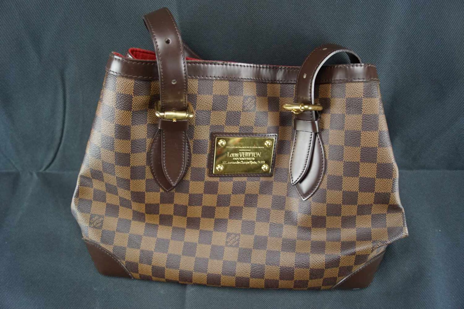 Louis Vuitton Handtasche Damier Hampstead PM, Höhe ca. 22 cm x Breite ca. 34 cm, Date Code TH3058, - Bild 2 aus 6