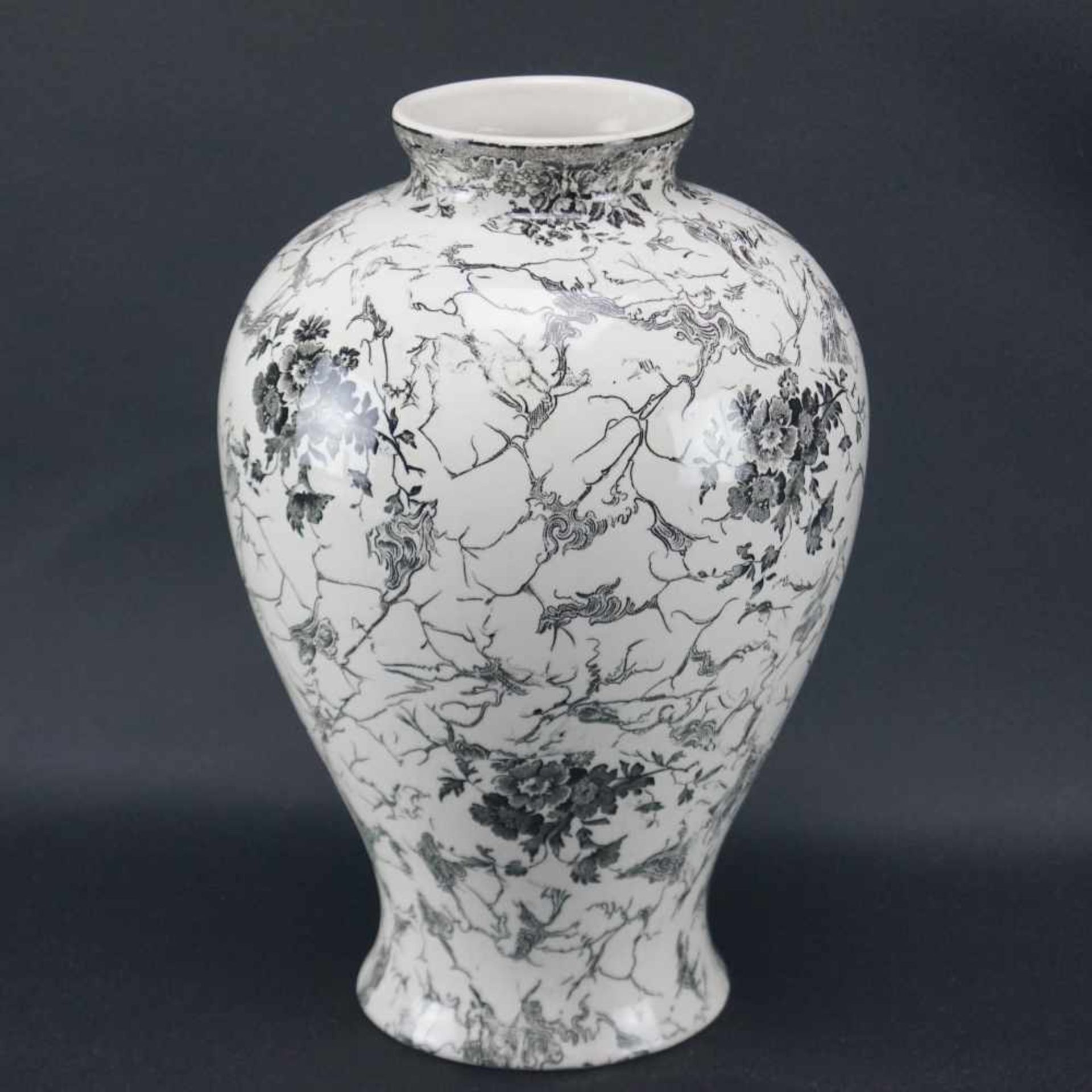Vase, Villeroy & BochDekor Alt-Mettlacher Kupferstiche, Höhe 23,5 cm, in einem guten Zustand - Bild 2 aus 3