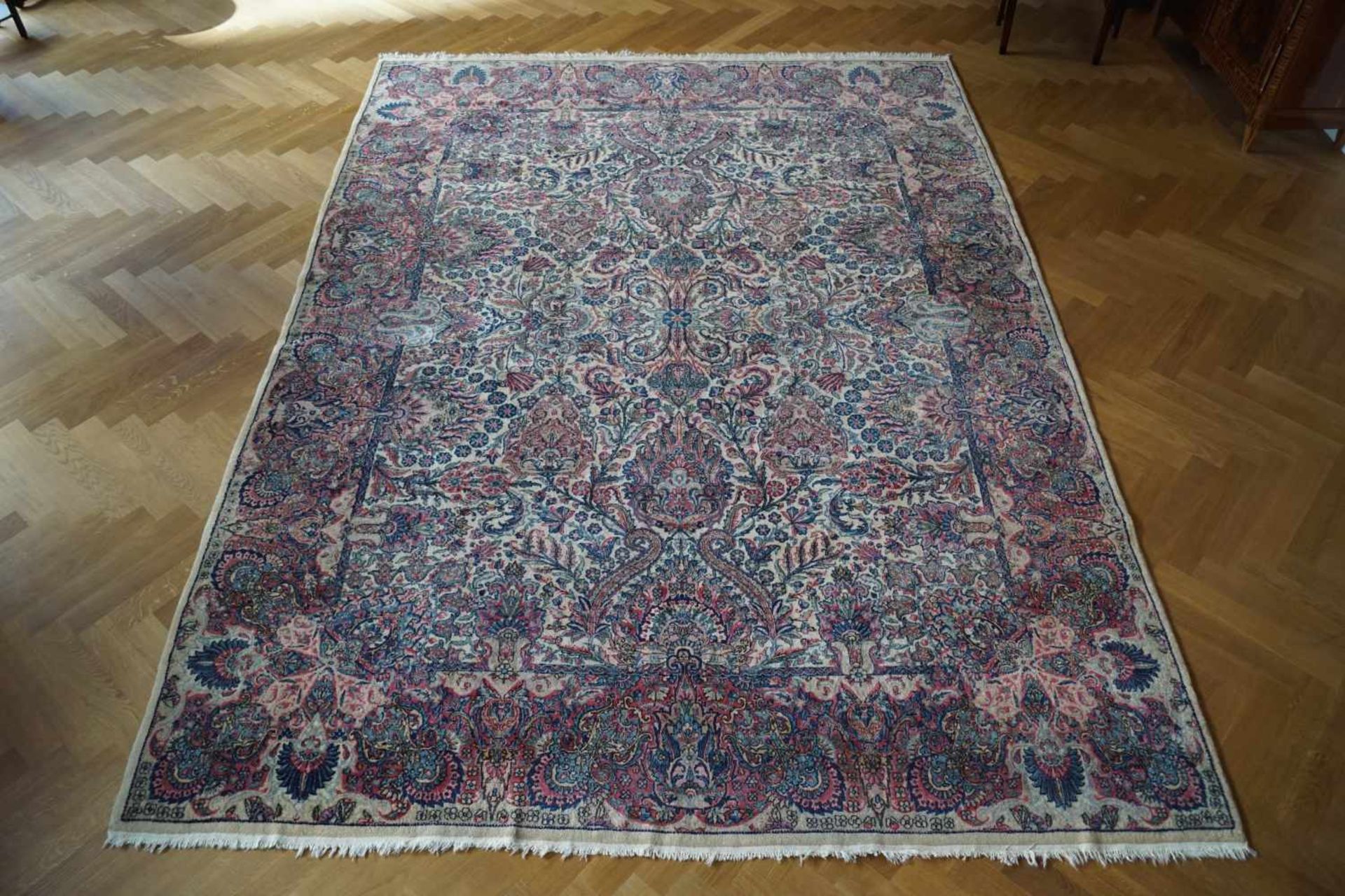 Kirman RavarPflanzenfarben, 3,60m x 2,56m, in einem guten Zustand