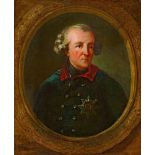 Charles Amedée van LooPortrait of King Frederick II of Prussia Oil on canvas (relined). 80 x 65.5