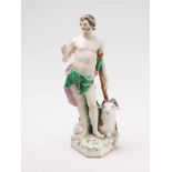 A Berlin KPM porcelain figure of Paris as a shepherd Model no. 357. Depicted standing in