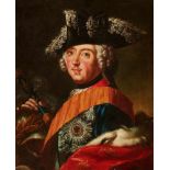 Unknown Artist, circa 1750Portrait of Frederick the Great in a Tricorn Oil on canvas. 69 x 56.5 cm.