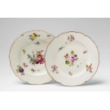 Two Berlin KPM porcelain plates from the dinner service made for Prince Henry Model no. 189, with