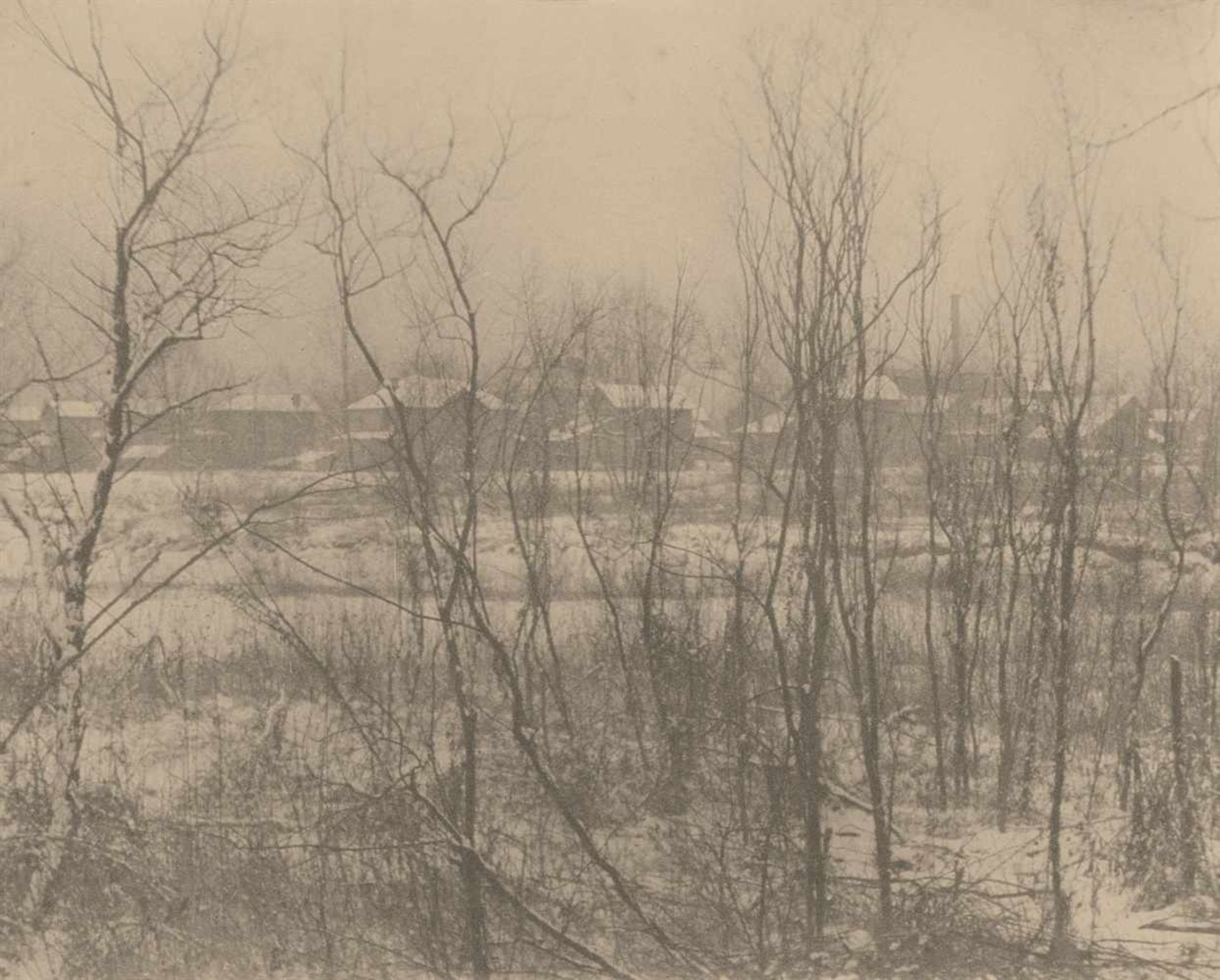 Clarence Hudson WhiteLandscape - Winter Photogravüre. 15,3 x 18,9 cm (15,8 x 19,4 cm). Auf