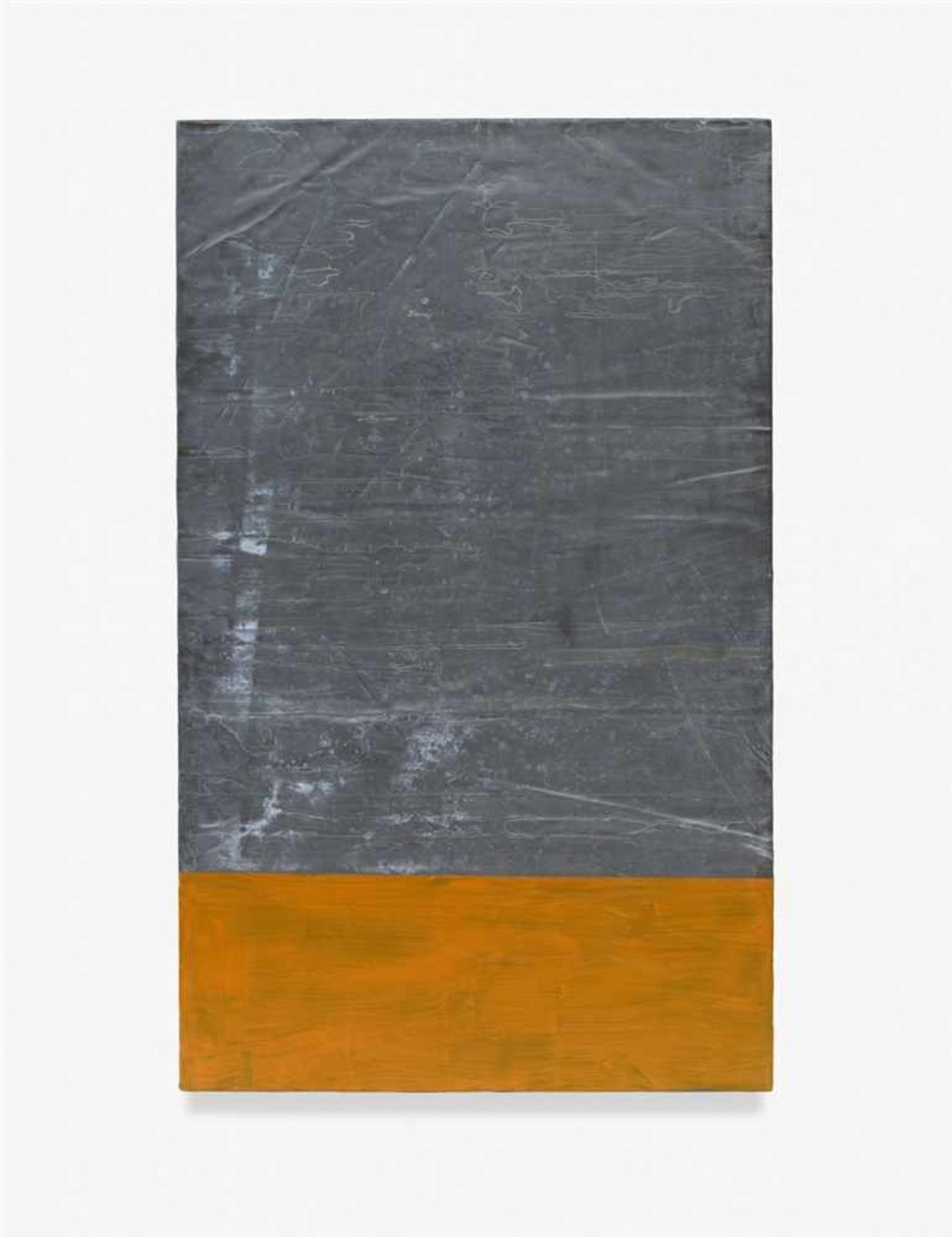 Günther FörgOhne Titel Acryl auf Blei auf Holz. 180 x 110 cm. Rückseitig auf dem Holz signiert und