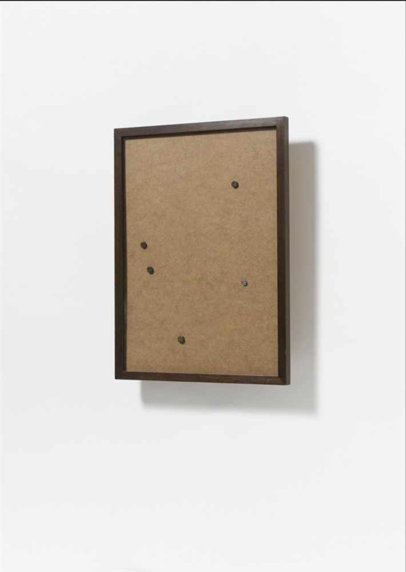 Georg HeroldOhne Titel Holz, Hartfaser, Schrauben und Glasrahmen. 75 x 55 x 12 cm. Rückseitig auf