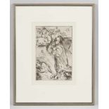 Lovis Corinth 1915Christus am Ölberg II. Radierung auf Velin. Darstellung 29,7 x 19,9 cm.Signiert..