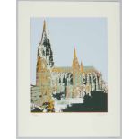 Joseph Albert SlominskiMappenwerk Der Kölner Dom 1248-1880 Siebdruck.. 50 x 37,5 cm..Auf der Mappe