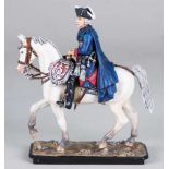 Konvolut Zinnfiguren Friedrich II. zu Pferd Zinnguss, farbig staffiert. H ca. 15,5 cm. Die Eine,