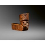 HAIDA WOOD PIPE BOWL 13 cm. long HAIDA WOOD PIPE BOWL 13 cm. long