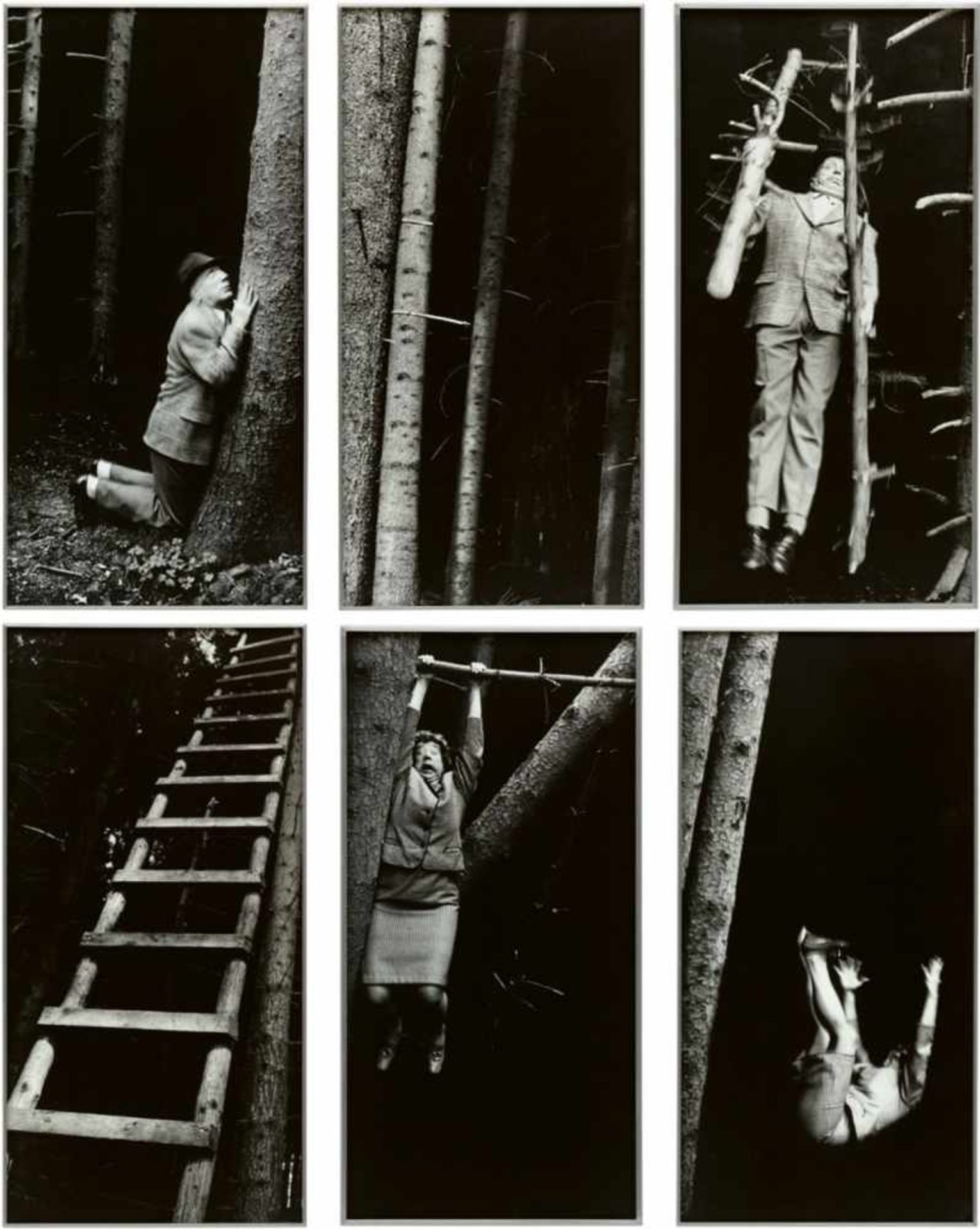 Anna und Bernhard Johannes BlumeOhne Titel (aus der Serie: Gebet im Wald)6-teilige Photoarbeit: