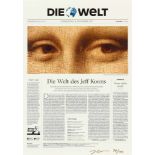 Jeff KoonsDie Welt NewspaperFarbiger Digitaltintenstrahldruck auf Karton. 57,5 x 40,5 cm. Signiert