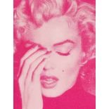 Russell YoungMarilyn Crying (light pink)Acryl, Serigraphie und Diamantstaub auf Leinwand. 159 x