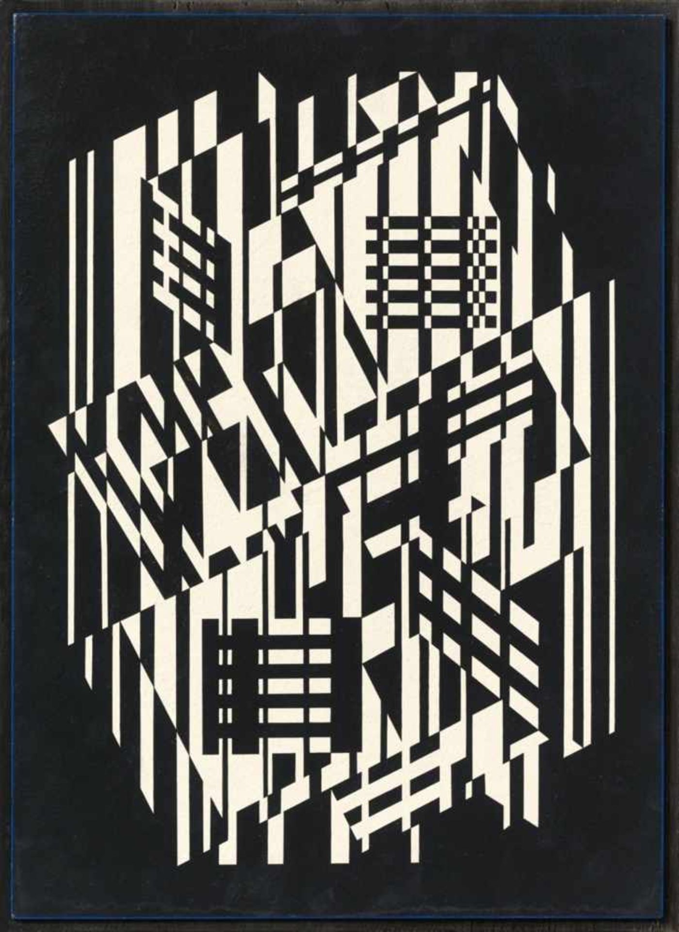 Victor VasarelyAFA NegativTempera auf Holz. 59 x 42,5 cm. Rückseitig auf dem Holz signiert,