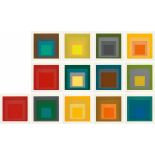Josef AlbersSP (Homage to the Square)12 Farbserigraphien auf Karton. Je 61,5 x 61,5 cm. Jeweils