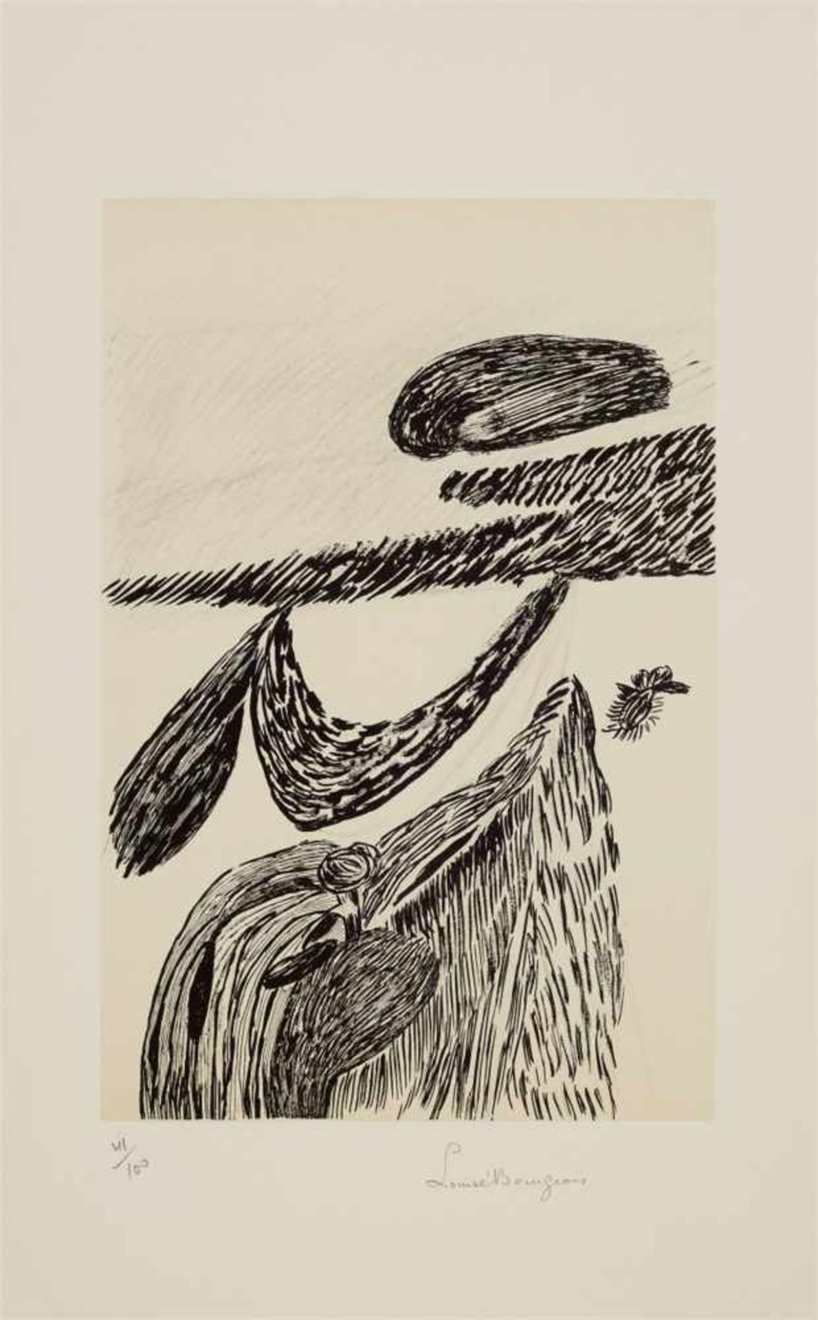 Louise BourgeoisInner LifeLithograph on card. 45.6 x 28.4 cm. Framed under glass. Signed and