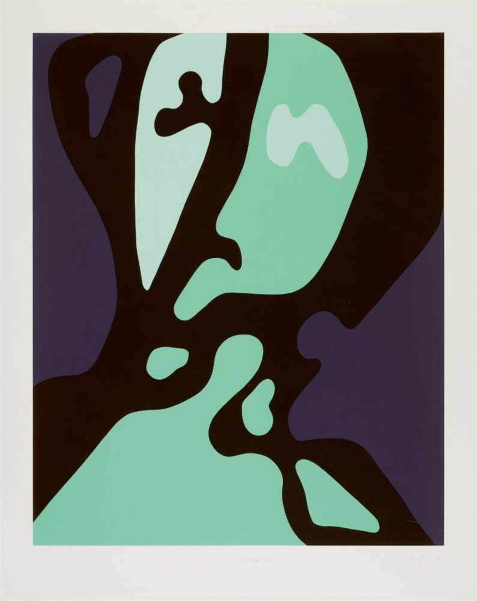 Gary HumeAngel G. (from Spring Angels)Colour silkscreen on paper. 127 x 101 cm. Framed under