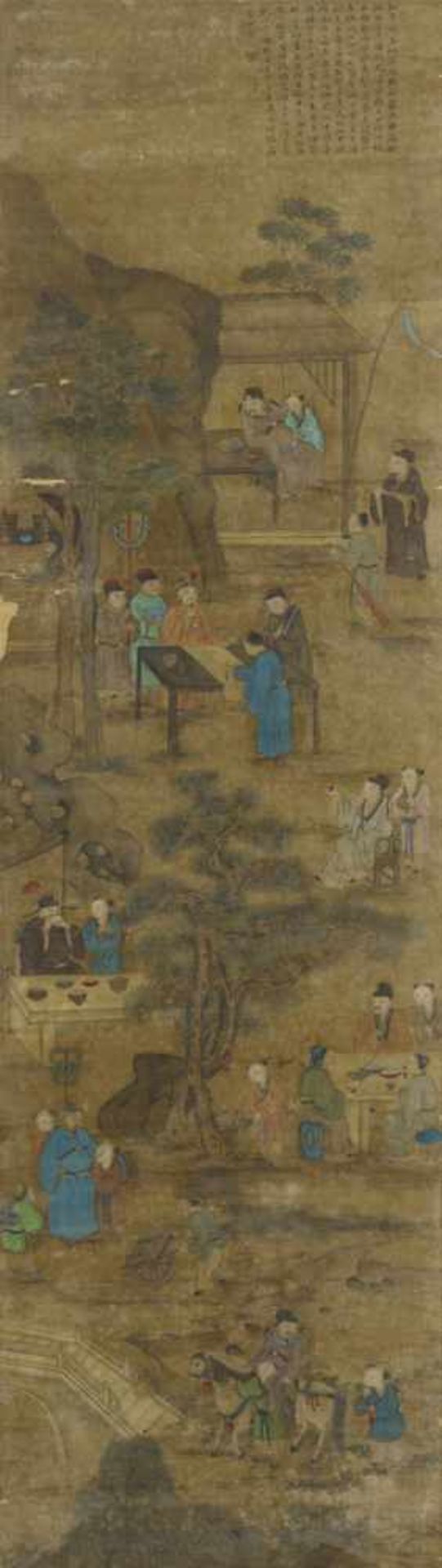 Unidentifizierter Künstler . Qing-ZeitDarstellung der "Acht Unsterblichen im Weine", wie der Tang-