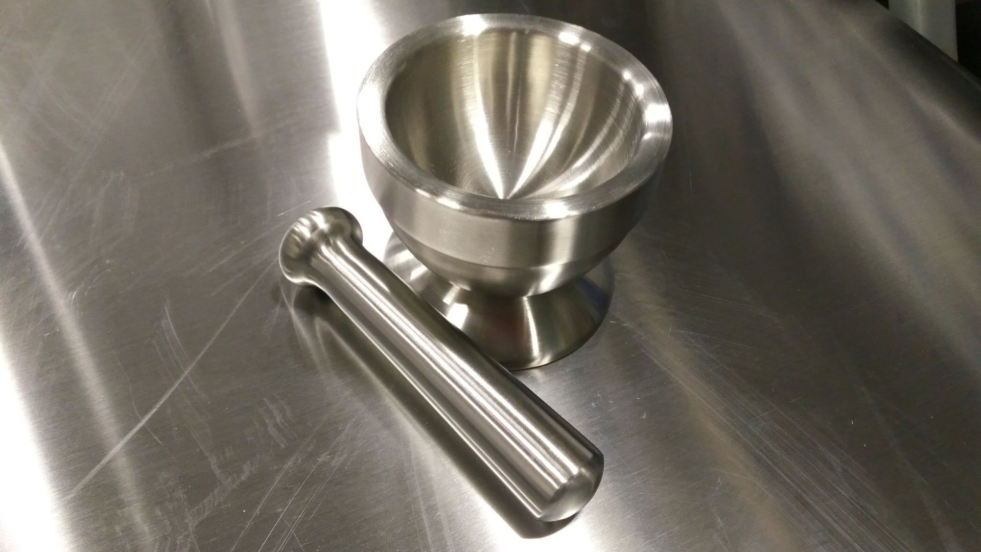 Stainless Steel Mortar and Pestle, Amco 8395 - Image 2 of 2