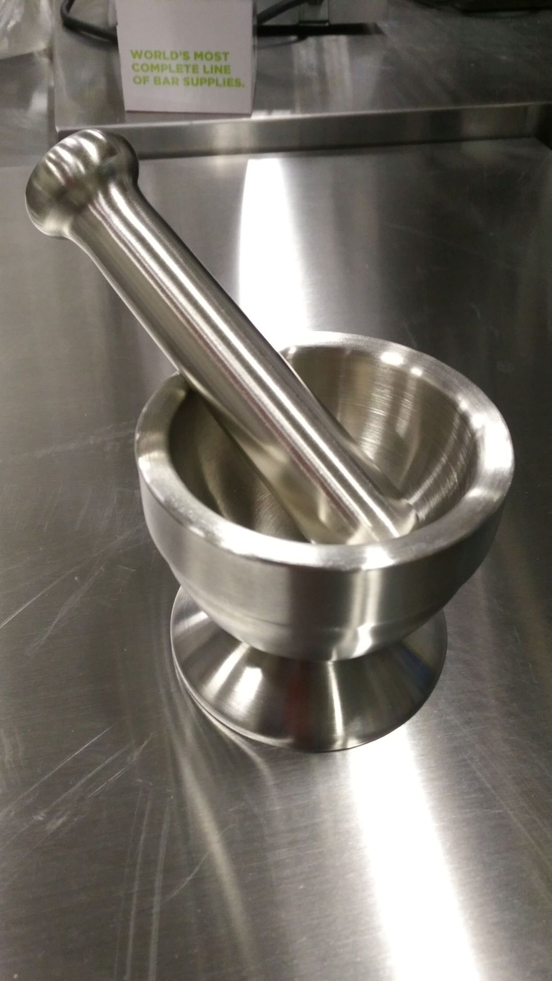 Stainless Steel Mortar and Pestle, Amco 8395